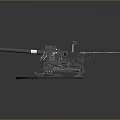 Military Artillery Equipment With Circular Rail Base And Long Barrel Mechanical Structure