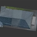 Detached Villa Exterior Design With Blue Roof White Walls Arched Porch And Staircase