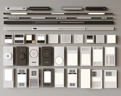 Variety Of Air Vent Designs And Styles For Selection 3d model