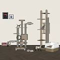 Modern Cat Climbing Rack Cat Rack Cat Nest Cat Kits Cat 3d model