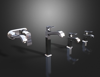 Modern faucet stainless steel faucet 3d model