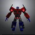 Optimus Prime Robot Character 3D Model Featuring Red Blue Gray Mechanical Structure And Iconic Design 3d model