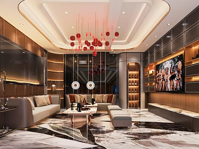 Luxury KTV Room Interior With Sofa TV And Chandelier 3d model Luxury KTV Room Interior With Sofa TV And Chandelier 3d model