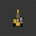 CAT Yellow Heavy Duty Excavator Construction Machinery With Front Bucket And Cab