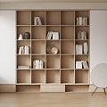 Modern bookcase 3d model