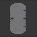 Industrial Style Metal Door With Riveted Surface And Heavy Duty Hinges