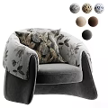 Modern Floral Print Upholstered Single Sofa With Decorative Pillow And Multiple Color Options For Home