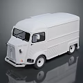 Vintage White Van Exterior Design With Classic Retro Styling And Clean Smooth Lines