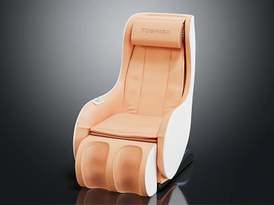 TOSRIA Massage Chair with Comfortable Design Orange White Color and Leg Massage Function 3d model