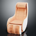 TOSRIA Massage Chair with Comfortable Design Orange White Color and Leg Massage Function
