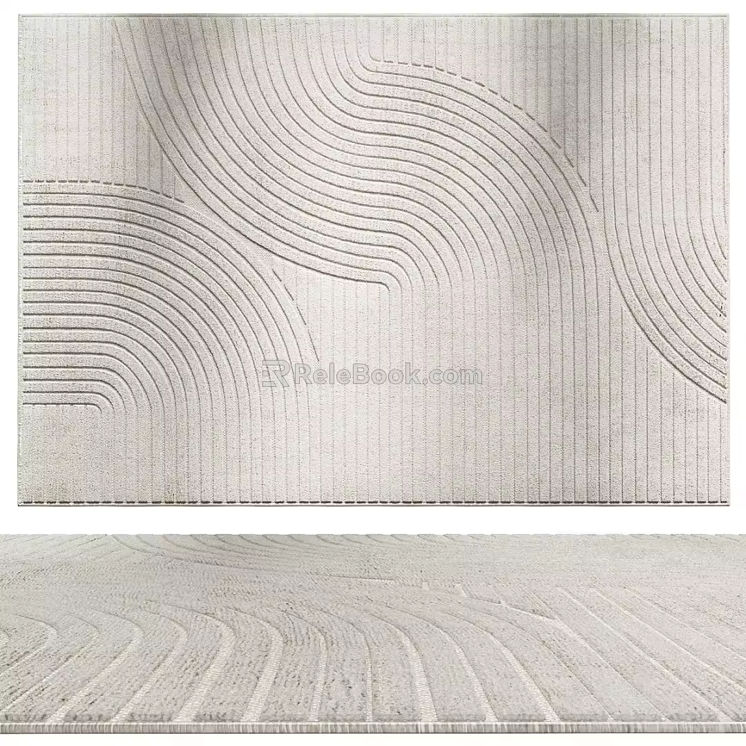 Modern Rectangular Carpet 3d model