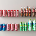 Beverage Coke Sprite Soda Cans Bottles Coke Bottles Beverage Drinks Fanta 3d model