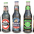 Assorted Beer Bottles From Various Brands With Unique Label Designs