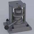 Industrial Machinery Equipment Featuring Metal Base Support Columns And Circular Components Handle