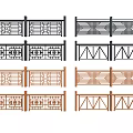 Stylish Decorative Railings Featuring Intricate Patterns And Geometric Designs In Metal And Wood