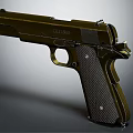 Olive Green CLT911 Pistol With Textured Grip And Metallic Finish