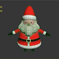 Festive Santa Claus Decorative Figurine With Red Outfit White Beard Black Gloves And Belt
