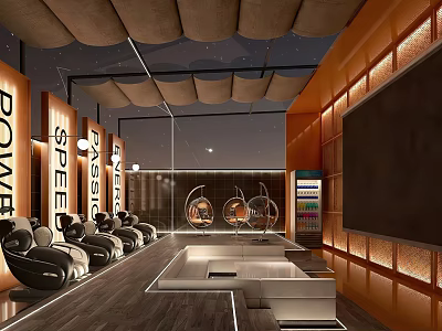 modern video room 3d model
