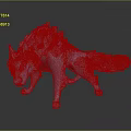Mythical Wolf Fantasy Character 3D Sculpted Model With Detailed Fur And Tail Design