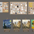 Paintboard Easel Post-it Notes 3d model