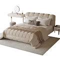 Cozy Modern Kids Bed With Padded Headboard Soft Bedding And Wooden Frame