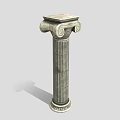European Roman Column Ion Column 3d model