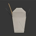Shanghai Themed Tableware Set With Takeout Box Chopsticks And Red Pagoda Design