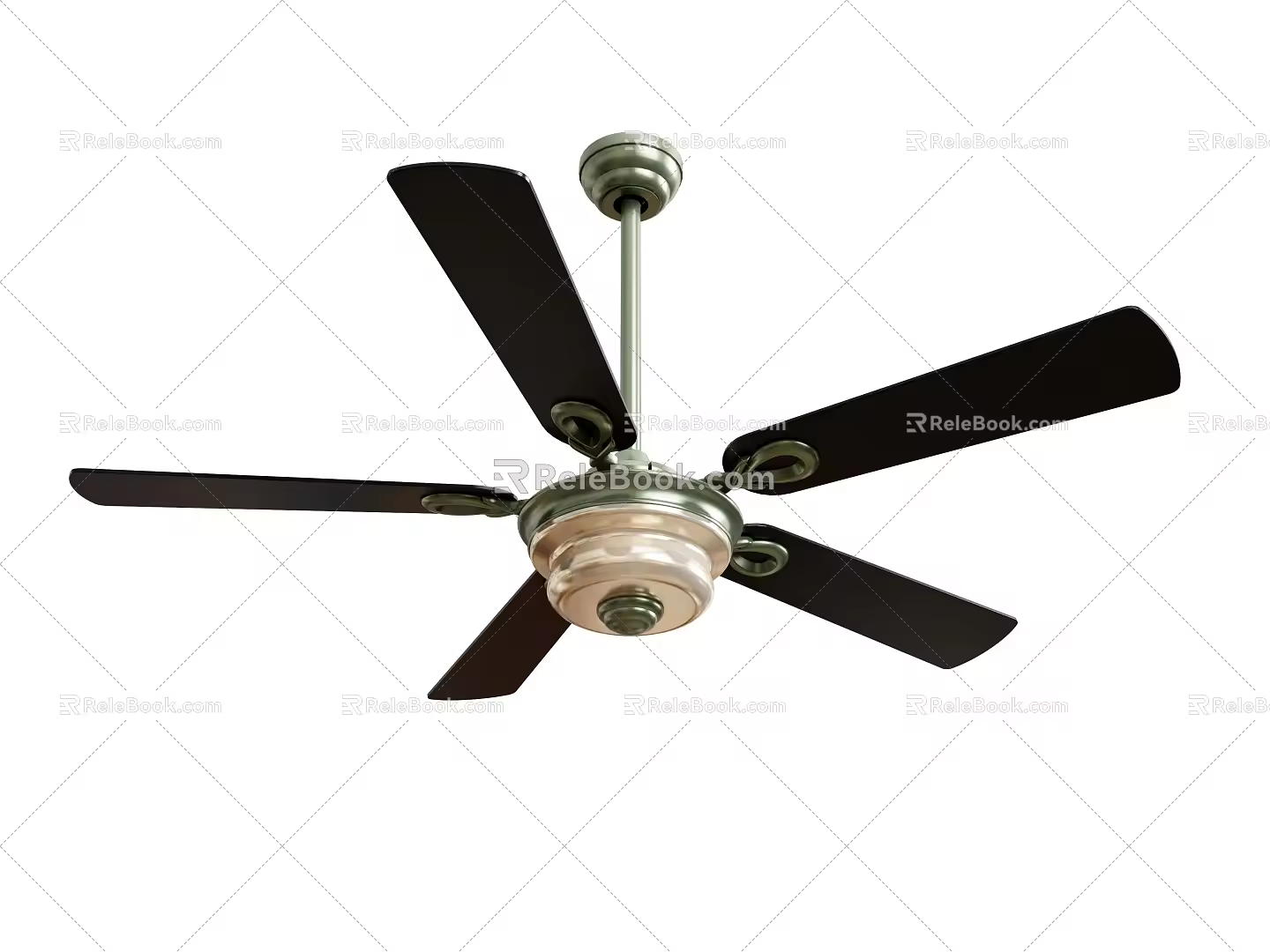 electric fan ceiling lamp ceiling fan fan lamp 3d model