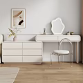 Modern Dressing Table Interior Design With Mirror Drawer Cabinet And Chair 3d model