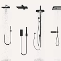 Modern Shower Combination 3d model