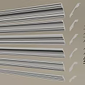 White Decorative Ceiling Cornice Molding For Interior Design With Various Styles 3d model
