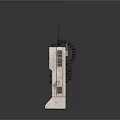 Handheld Electronic Communication Device With Antenna Screen And Control Buttons