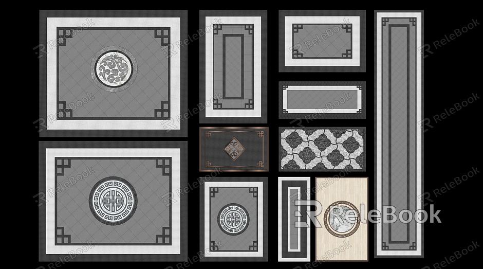 New Chinese floor tile floor mosaic model