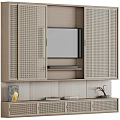 Wind TV background wall modeling 3d model