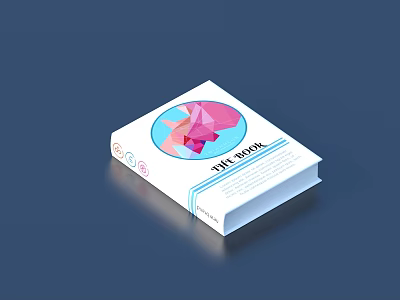 VIT BOOK Cover With Circular Pattern Colorful Geometric Abstract Design Blue Background Modern Simple 3d model