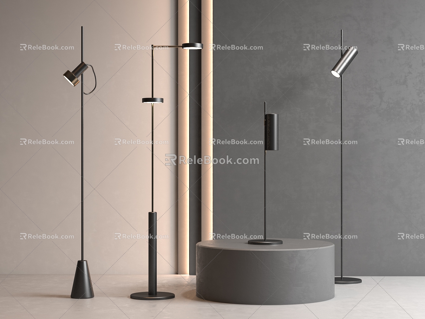 Modern floor lamp 3d model