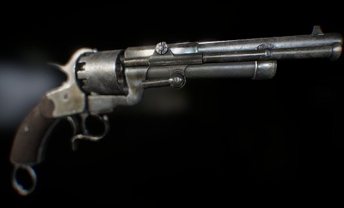 Weapons revolver 3d model