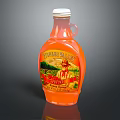 Vermilion Factory Beverage In Orange Glass Bottle With White Cap Man Image And Red Elements
