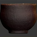 Handcrafted Ceramic Bowl With Reddish Brown Glaze And Textured Surface