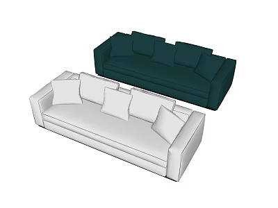 Modern Multiplayer Sofa Italian Miloti minotti 3d model