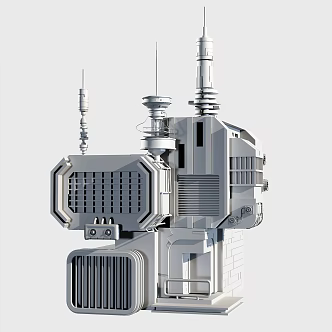 Science Fiction Building Science Fiction Base Future Building 3d model
