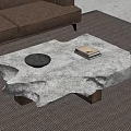 Quiet Stone Tea Table Rock Tea Table Rectangular Coffee Table 3d model