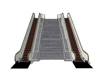 Modern Elevator Mall Escalator 3d model