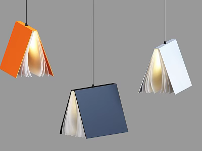 Modern Chandelier Simple Book Chandelier 3d model Modern Chandelier Simple Book Chandelier 3d model