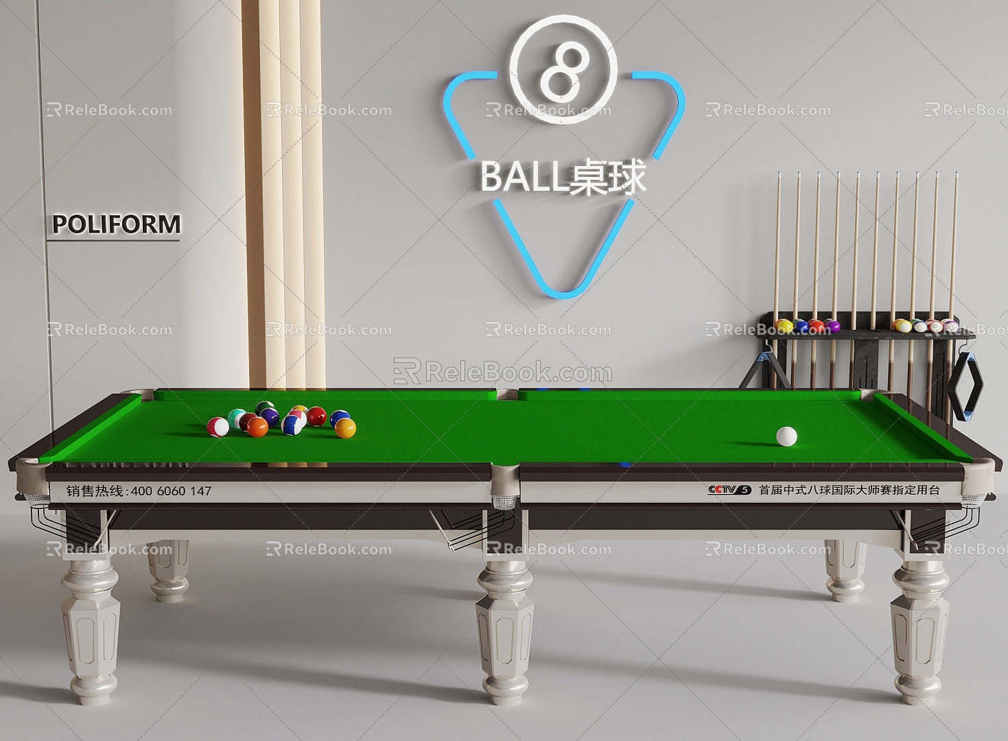 Billiard table 3d model