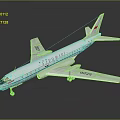 Passenger Airplane Model With Vintage Design White Body Red Accents And 1029 Registration Number