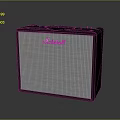 Marshall Electric Guitar Amplifier With Black And White Checkered Front Panel And Handle 3d model