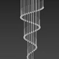 Elegant Floor Lamp With Crystal Pendant Decor By Window With Tree View