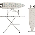 Open And Folded Ironing Boards With Metal Stand And Decorative Cover Design