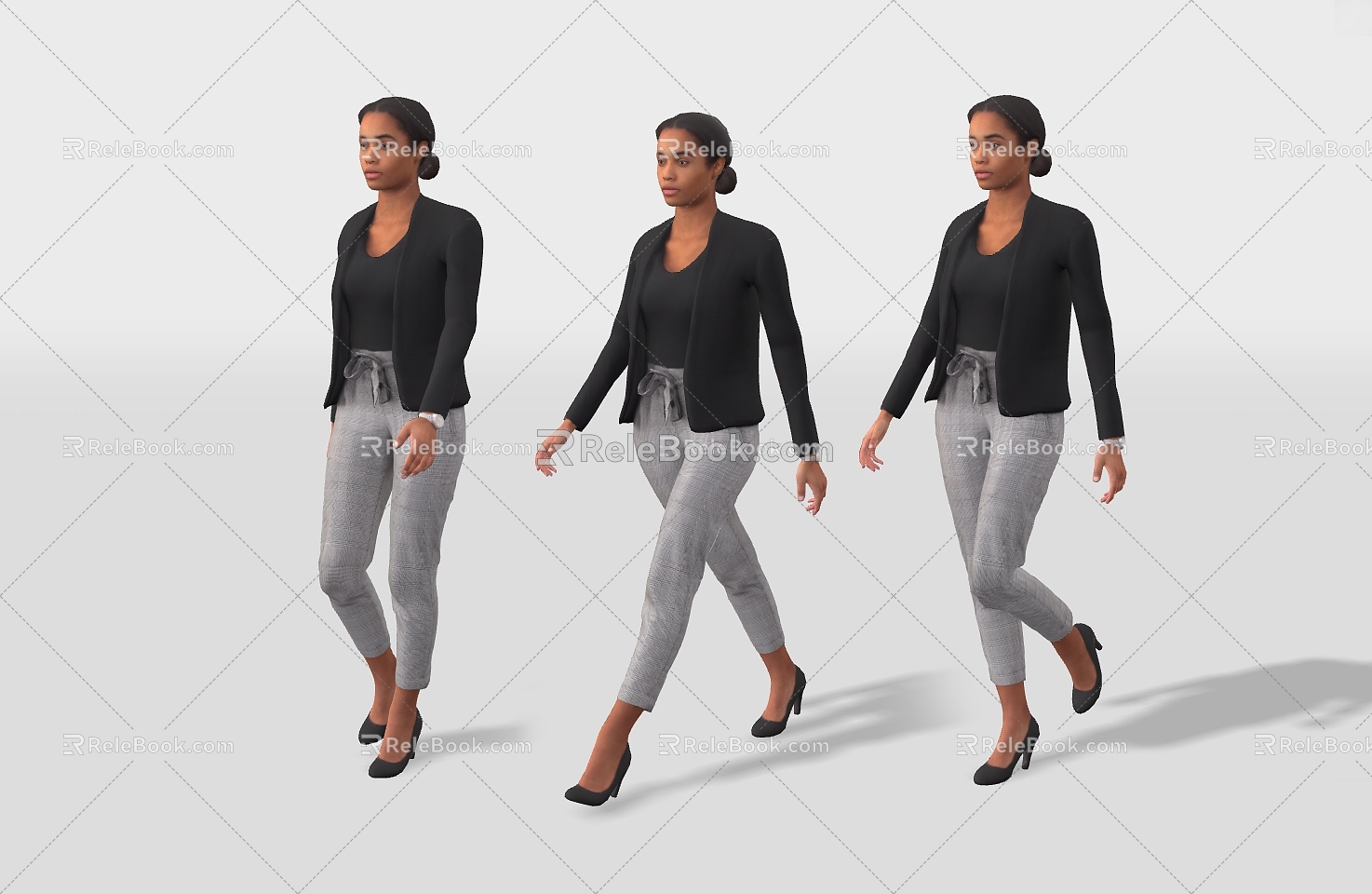 Woman animation point cache 500 frames 3d model